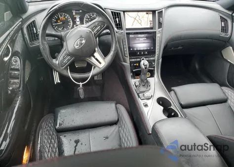 2021 Infiniti Q50 Red Sport 400 z USA, uszkodzony, nr VIN JN1FV7DR9MM880064